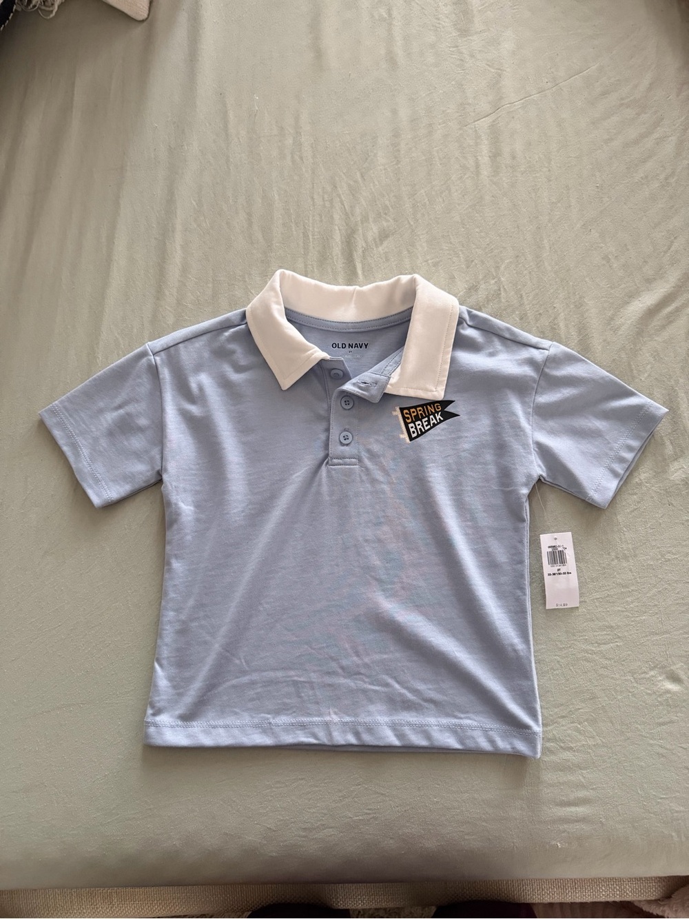 Old Navy Light Blue Polo with White Collar - Kids